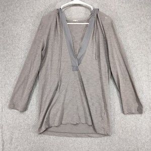 J. Crew Factory Gray V-Neck Blouse